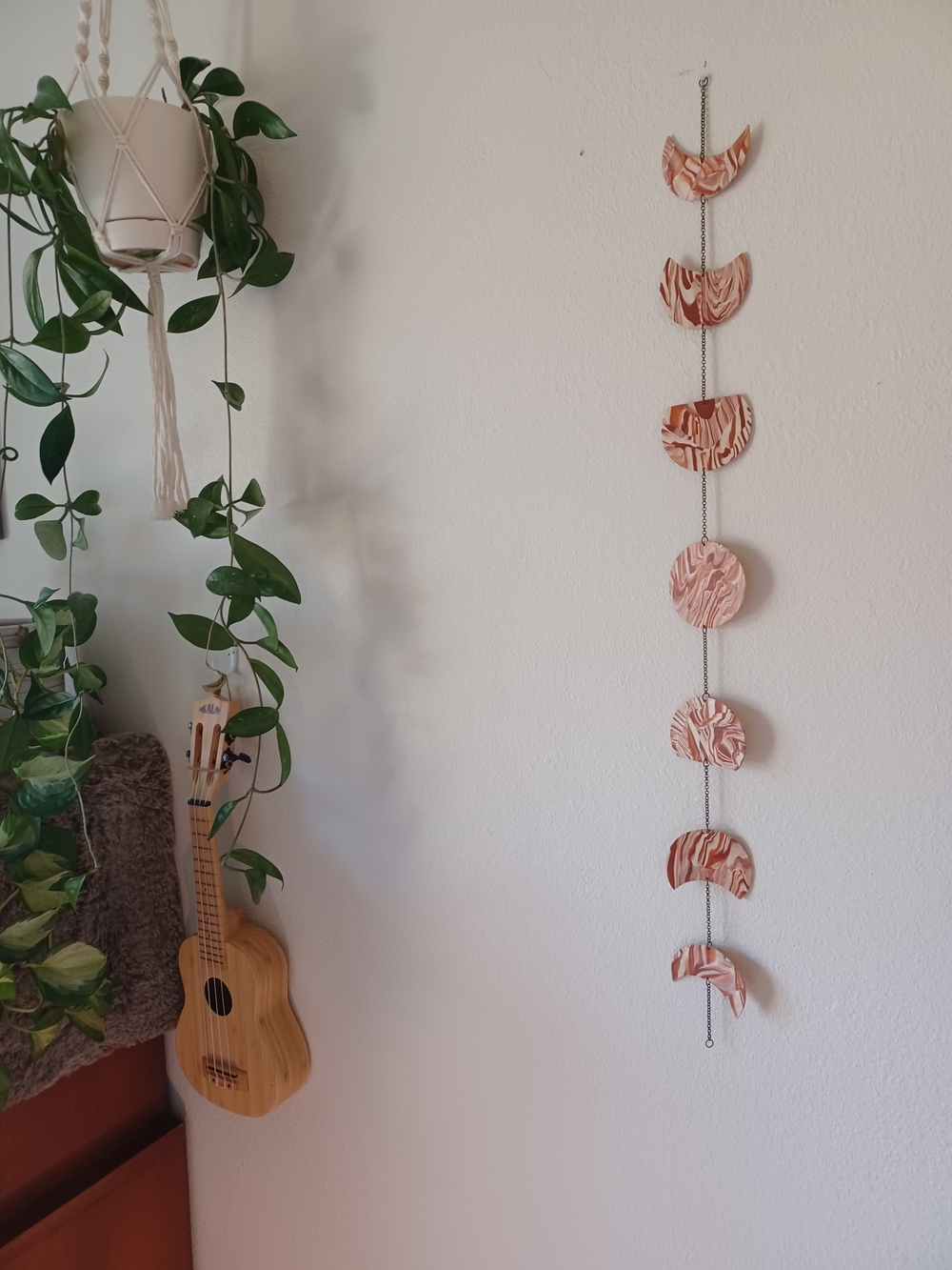 Orange-Red Terracotta Marble Clay Hanging